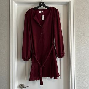 NWT GAP maroon dress size M